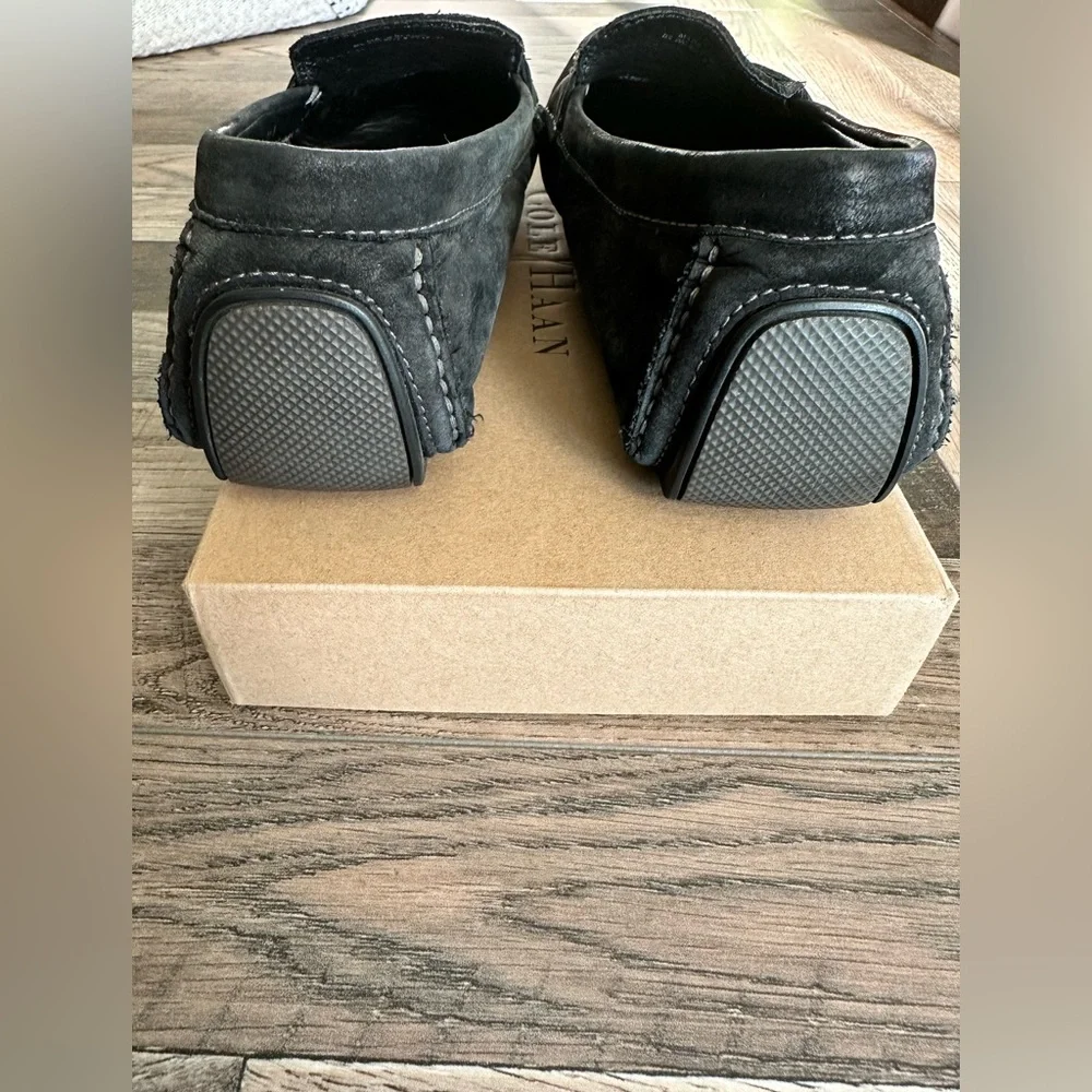 Cole Haan Black Nubuck Leather Air Sadie‎ Driver, driving loafer, size 8